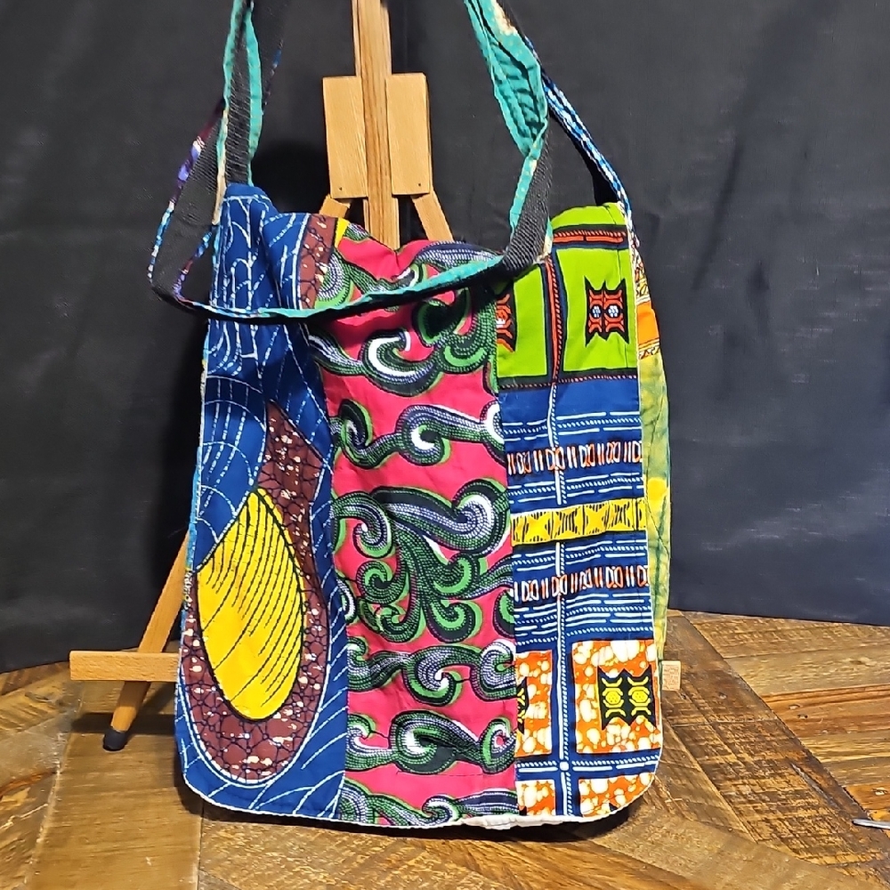 Multicolor Patchwork Tote Bag - Sack Bag - image 1